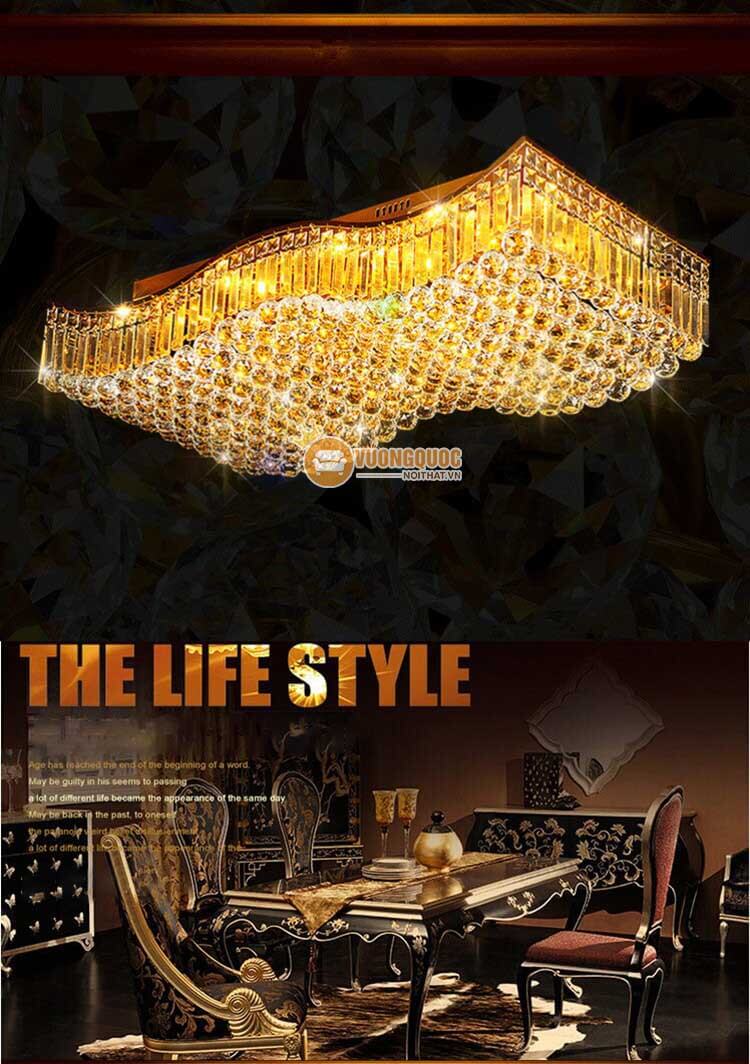 Đèn ốp trần hình chữ nhật kích thước lớn CM230-9